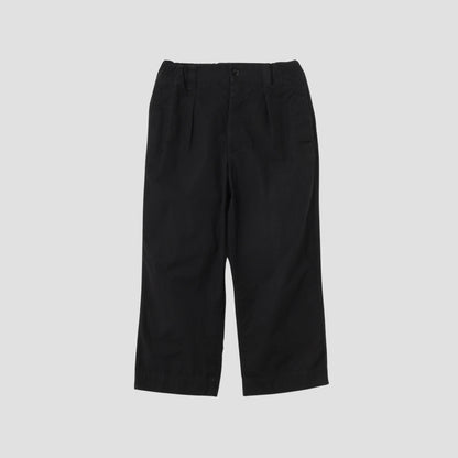 FINE COMPACT COTTON POPLIN TROUSERS