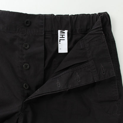 FINE COMPACT COTTON POPLIN TROUSERS