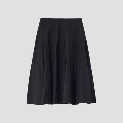 WOOL LINEN POPLIN SKIRT