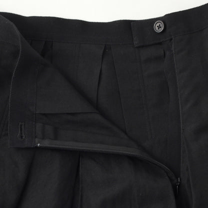 WOOL LINEN POPLIN SKIRT