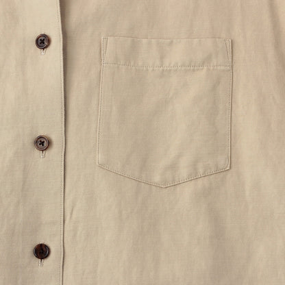 COTTON LINEN TWILL DRESS