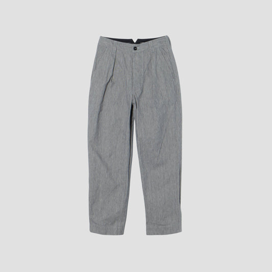 IRREGULAR END ON END COTTON LINEN TROUSERS