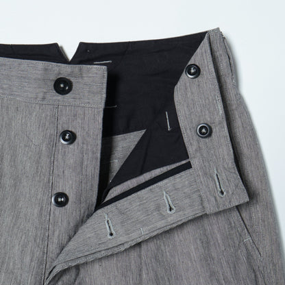 IRREGULAR END ON END COTTON LINEN TROUSERS
