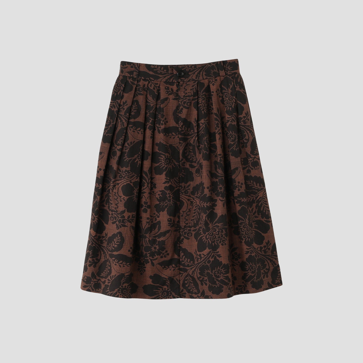 DAMASK COTTON LINEN TWILL SKIRT