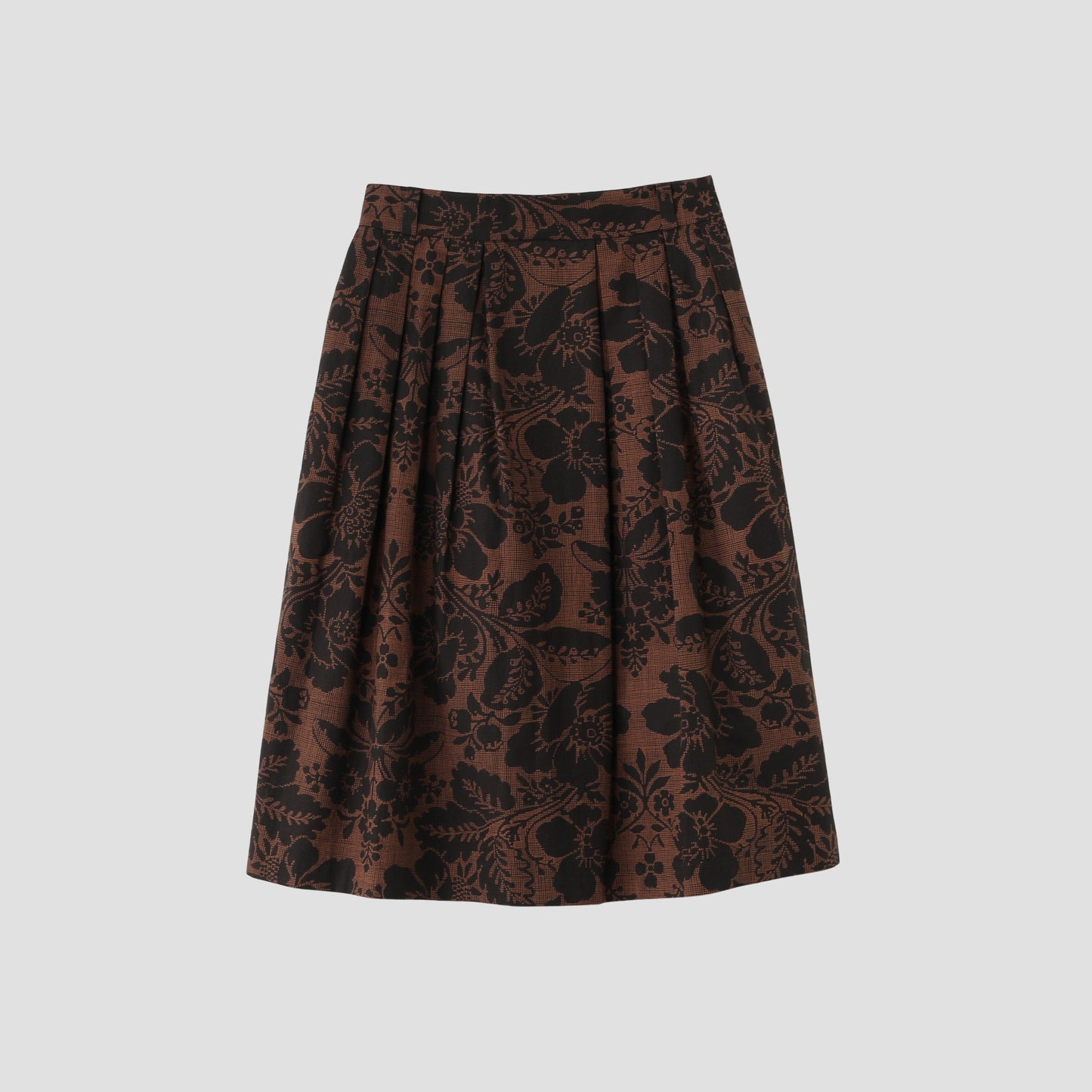 DAMASK COTTON LINEN TWILL SKIRT