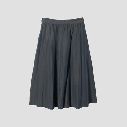 HIGH TWIST COTTON CHAMBRAY SKIRT