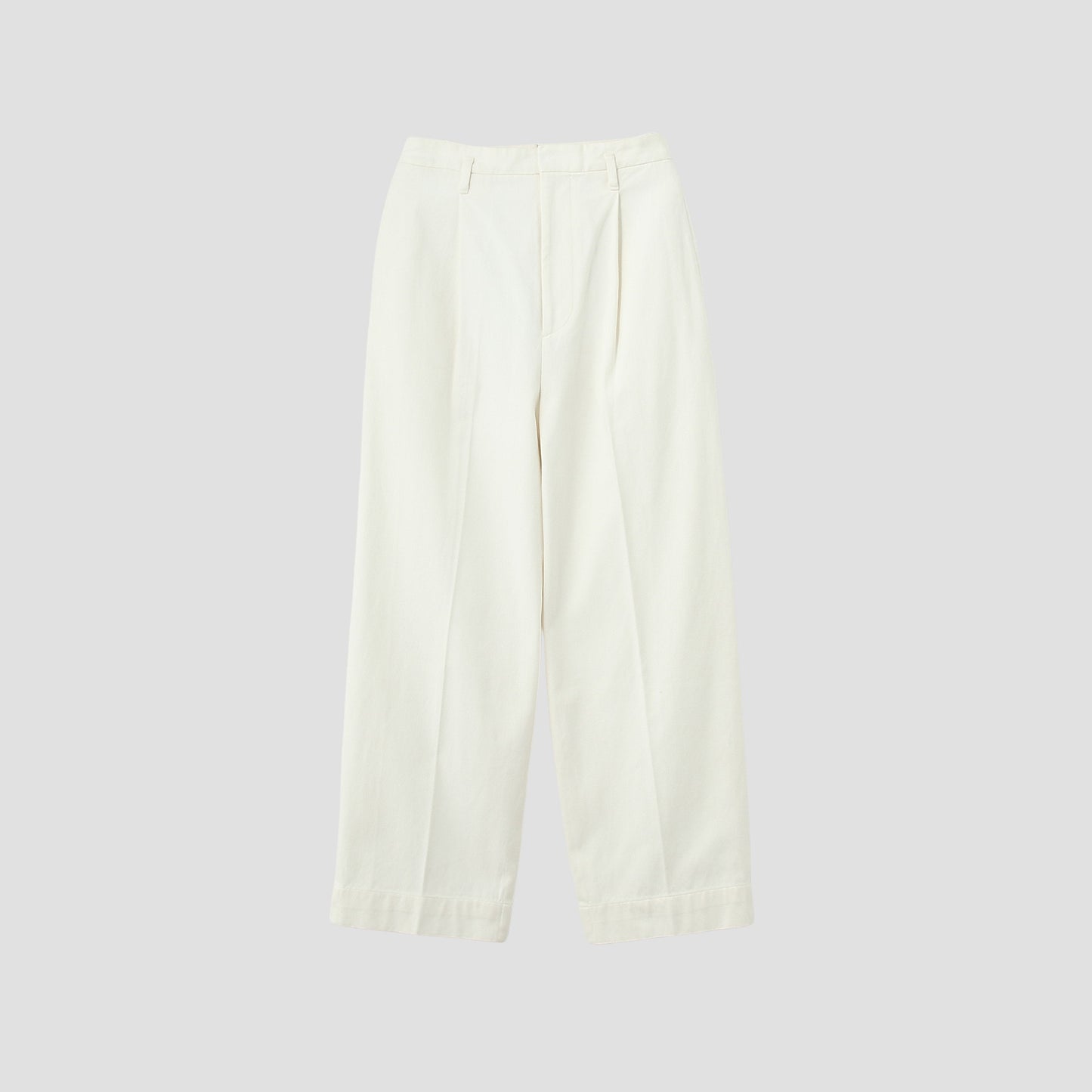 WASHED COTTON TWILL TROUSERS