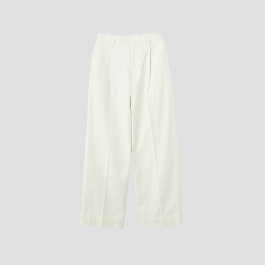 WASHED COTTON TWILL TROUSERS