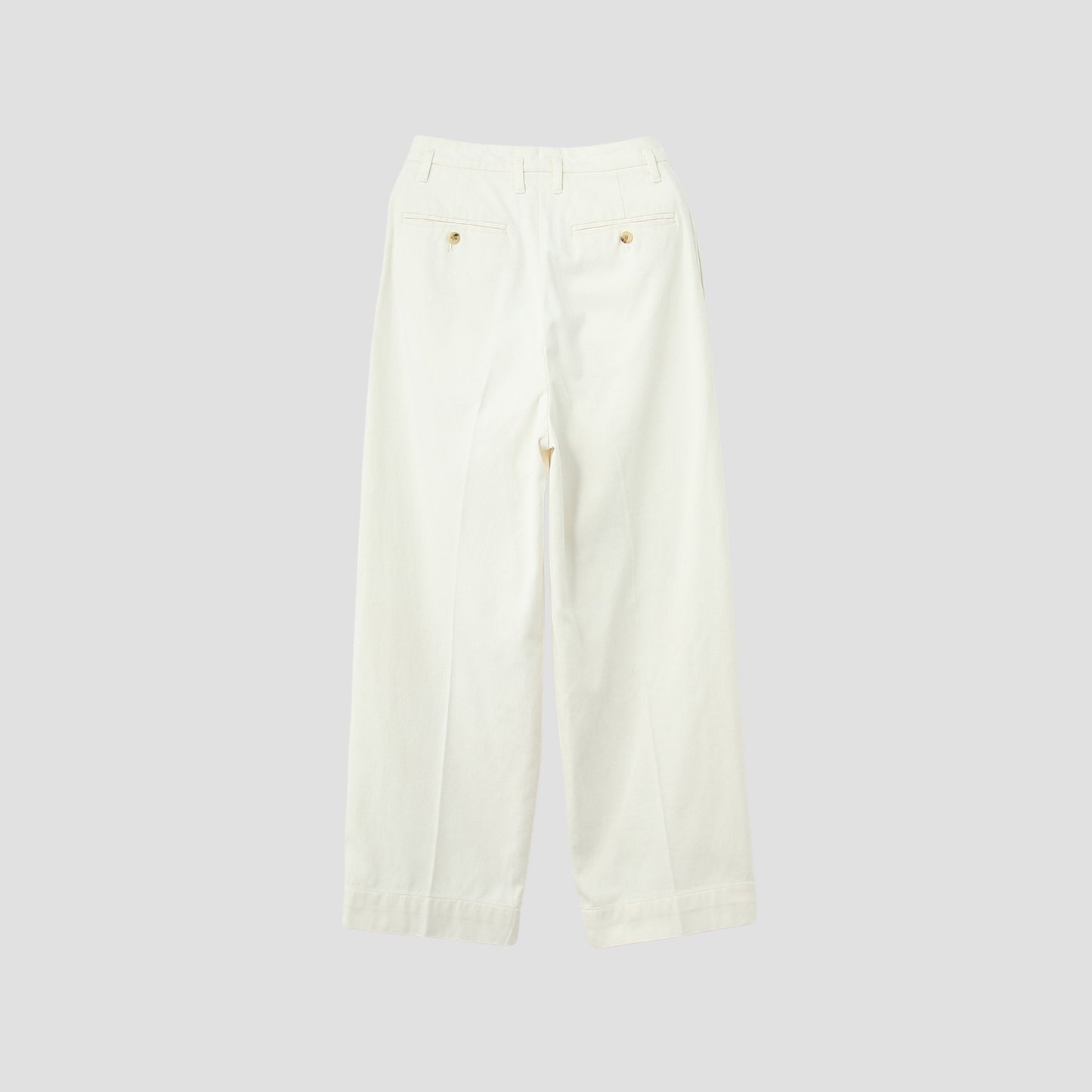 WASHED COTTON TWILL TROUSERS