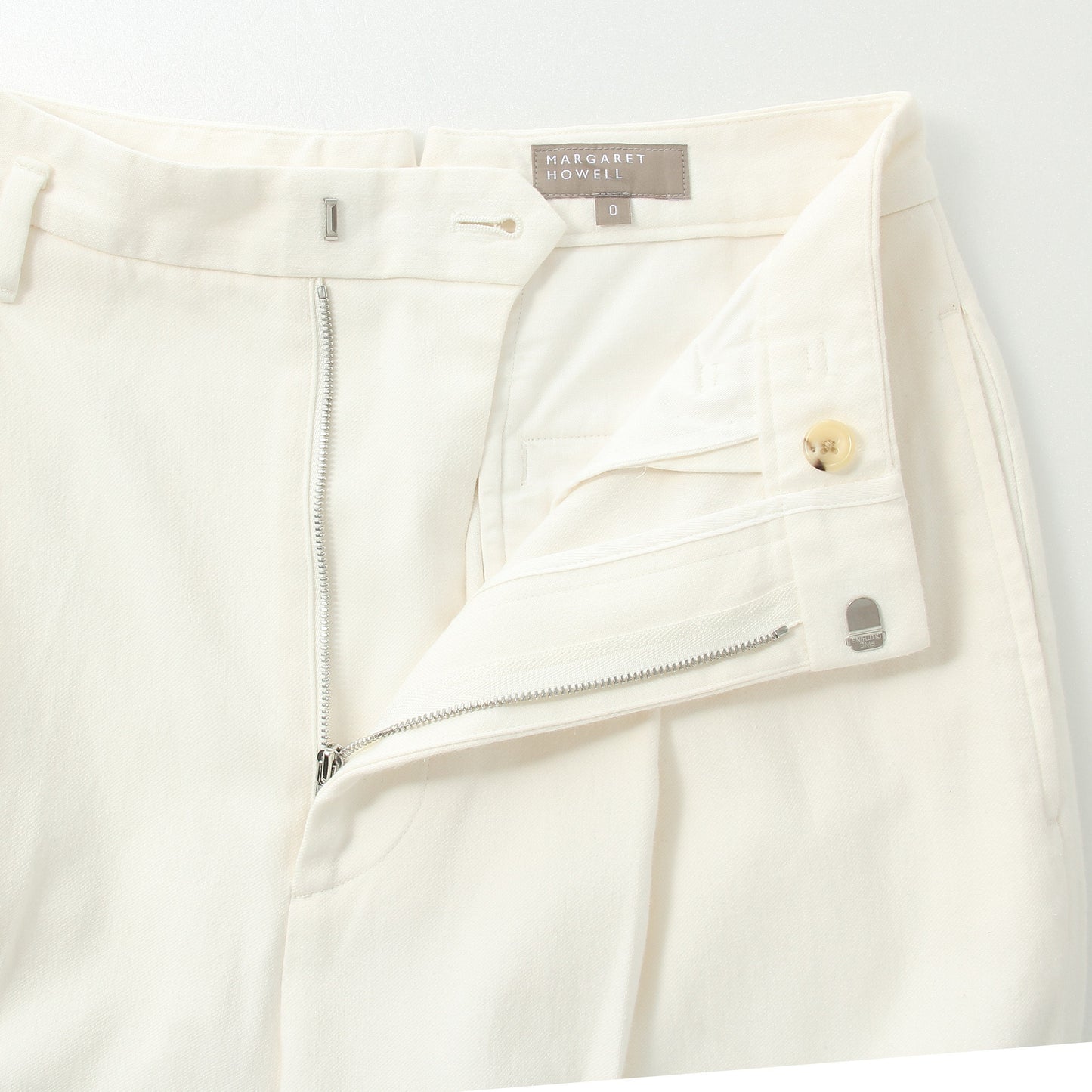 WASHED COTTON TWILL TROUSERS