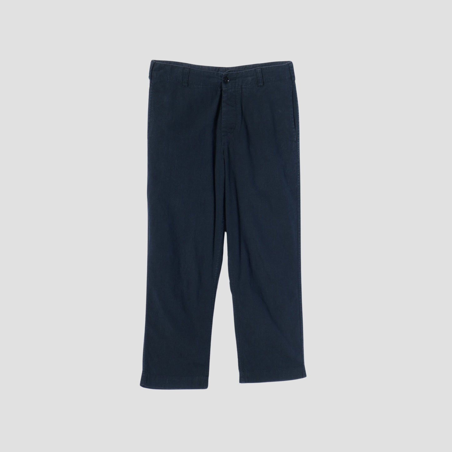 LINEN COTTON CANVAS TROUSERS