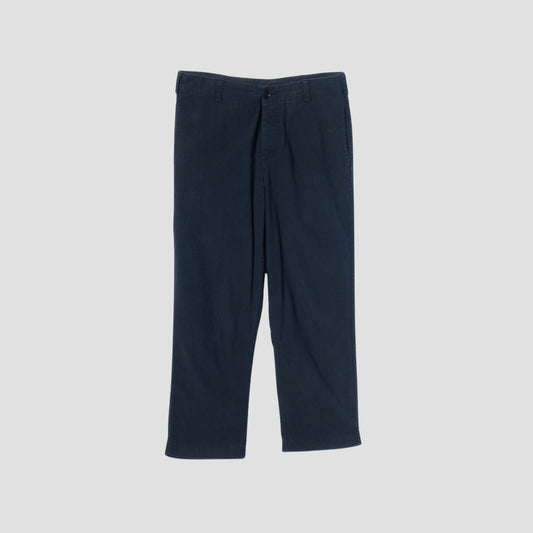 LINEN COTTON CANVAS TROUSERS