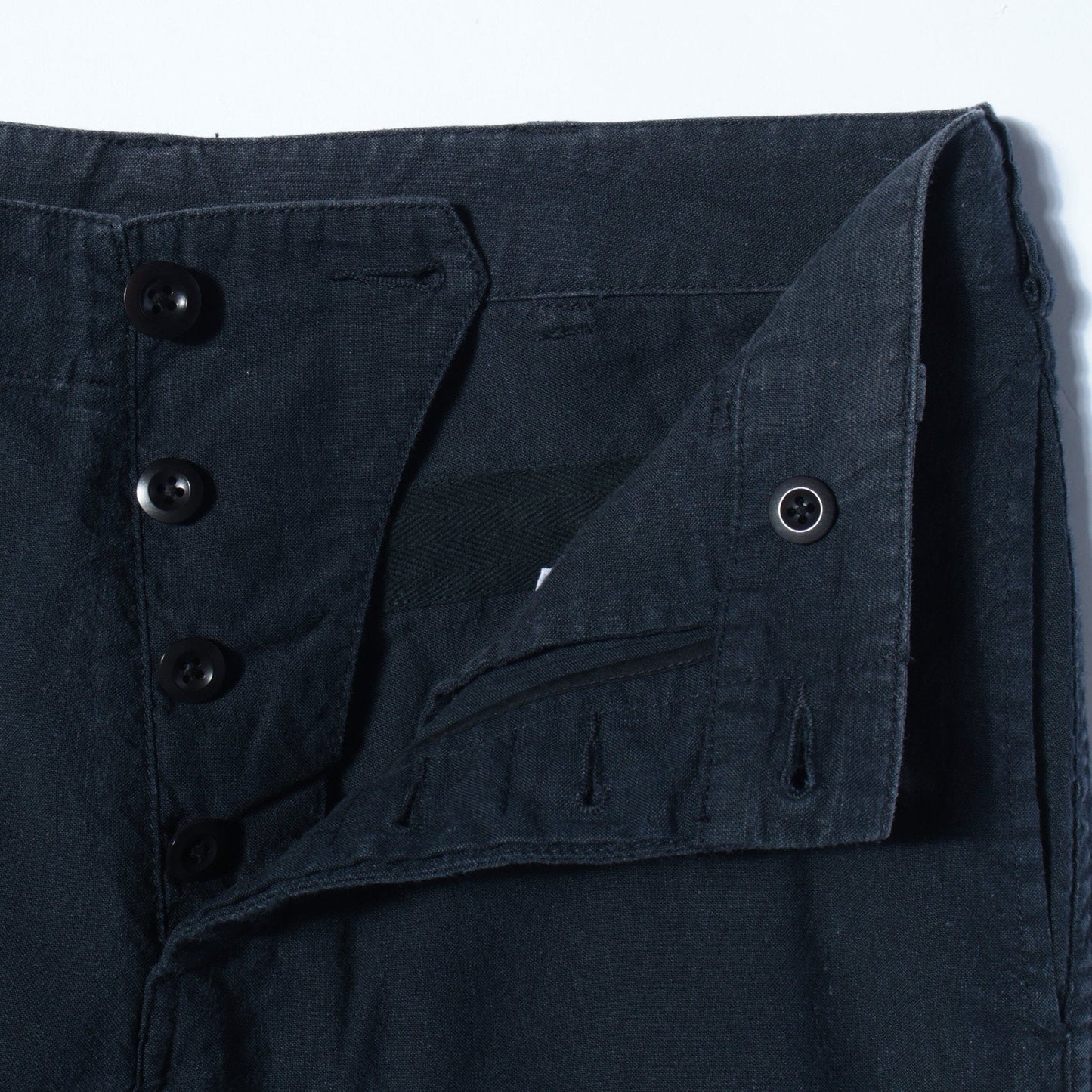 LINEN COTTON CANVAS TROUSERS