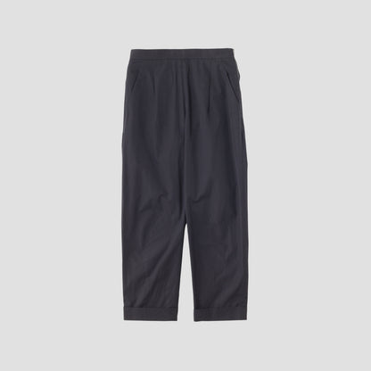 WASHED YARN DYE POPLIN TROUSERS