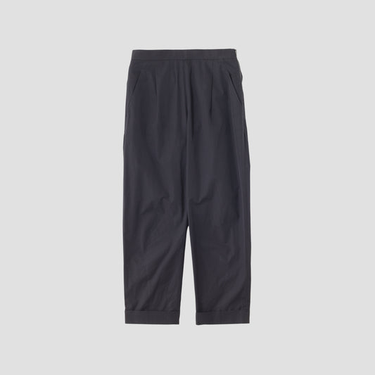 WASHED YARN DYE POPLIN TROUSERS