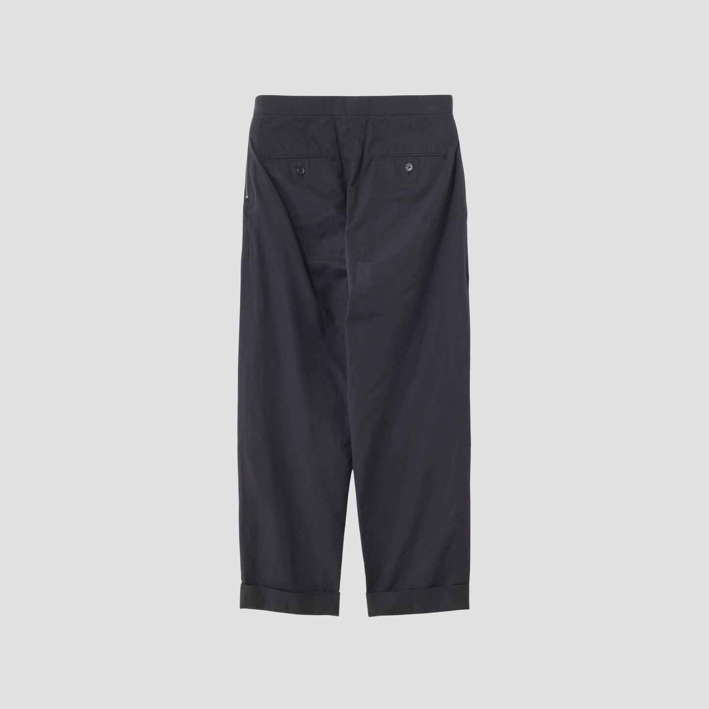 WASHED YARN DYE POPLIN TROUSERS