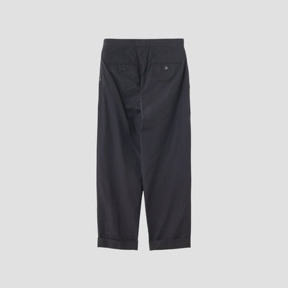 WASHED YARN DYE POPLIN TROUSERS