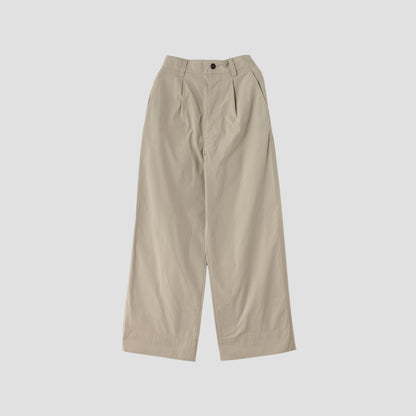 VINTAGE COTTON PLAINWEAVE TROUSERS