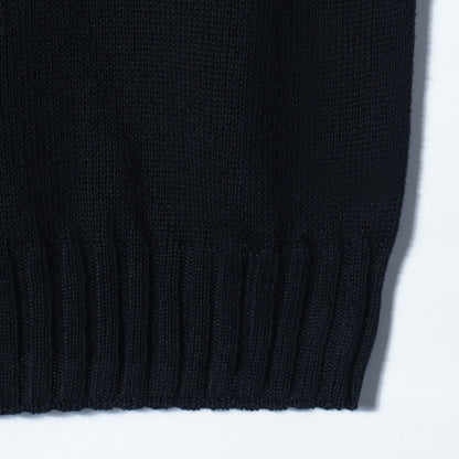 LINEN COTTON WIDE ROLL NECK KNIT