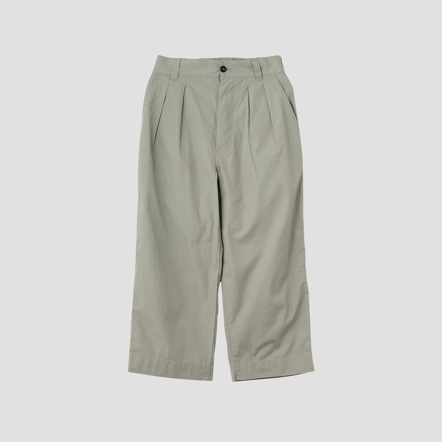 FINE COMPACT COTTON POPLIN TROUSERS