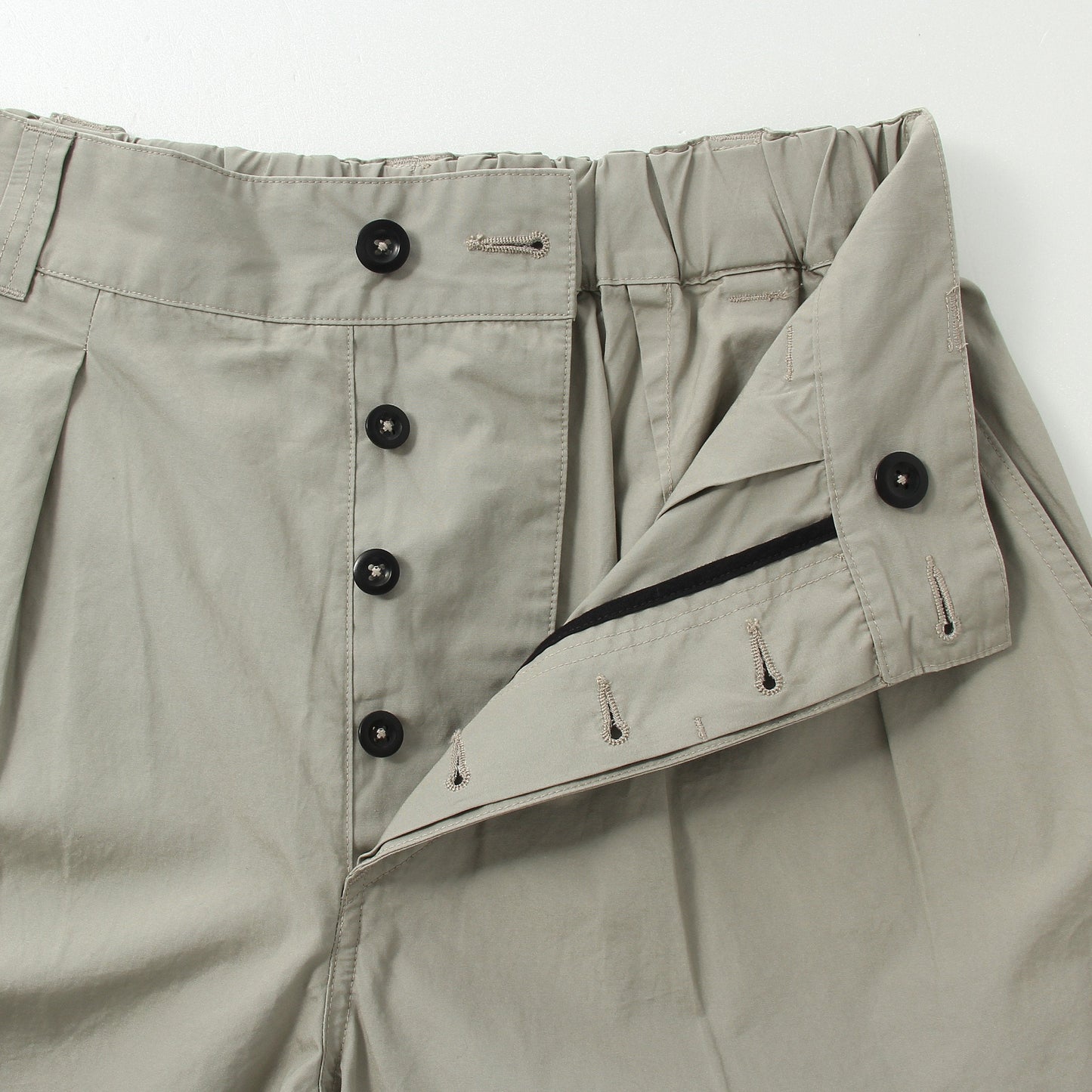 FINE COMPACT COTTON POPLIN TROUSERS