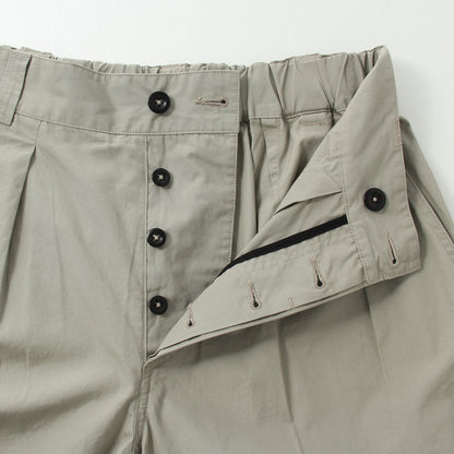 FINE COMPACT COTTON POPLIN TROUSERS