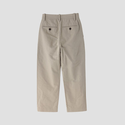 PLAIN WEAVE COTTON LINEN TROUSERS