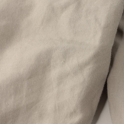 PLAIN WEAVE COTTON LINEN TROUSERS