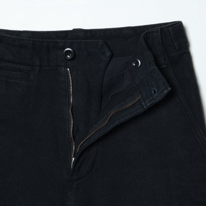 WORN LINEN COTTON DRILL TROUSERS