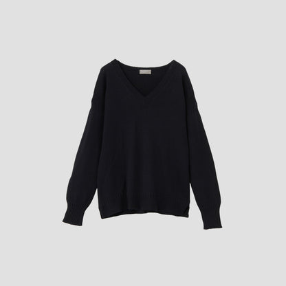 V NECK GUERNSEY KNIT