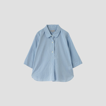 FINE STRIPE COTTON SILK SHIRT