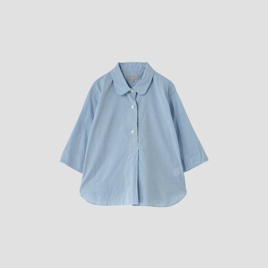 FINE STRIPE COTTON SILK SHIRT