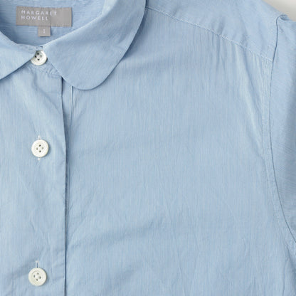 FINE STRIPE COTTON SILK SHIRT