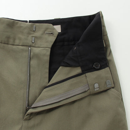WOOL COTTON TWILL TROUSERS