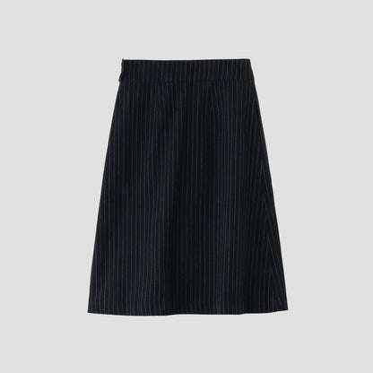 BROKEN STRIPE WOOL SKIRT