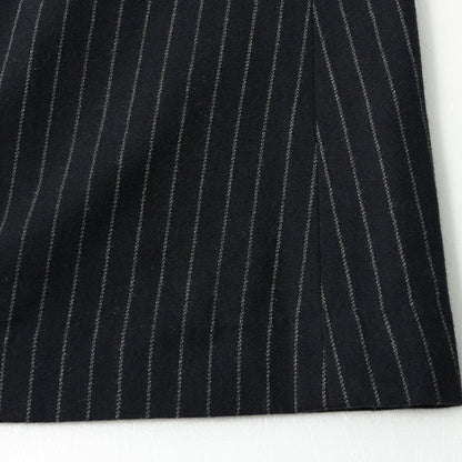 BROKEN STRIPE WOOL SKIRT