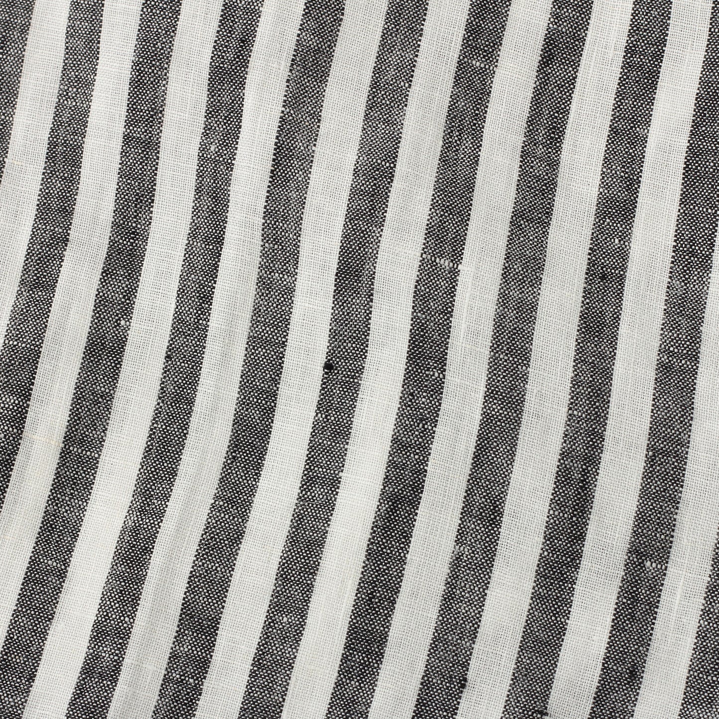 BLACK&WHITE SHIRTING LINEN DRESS
