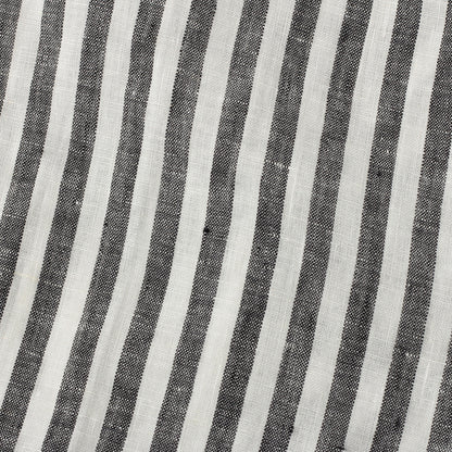 BLACK&WHITE SHIRTING LINEN DRESS