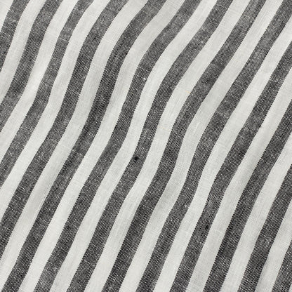 BLACK&WHITE SHIRTING LINEN DRESS