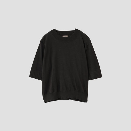 RAMIE COTTON DEEP RIB T SHIRT KNIT
