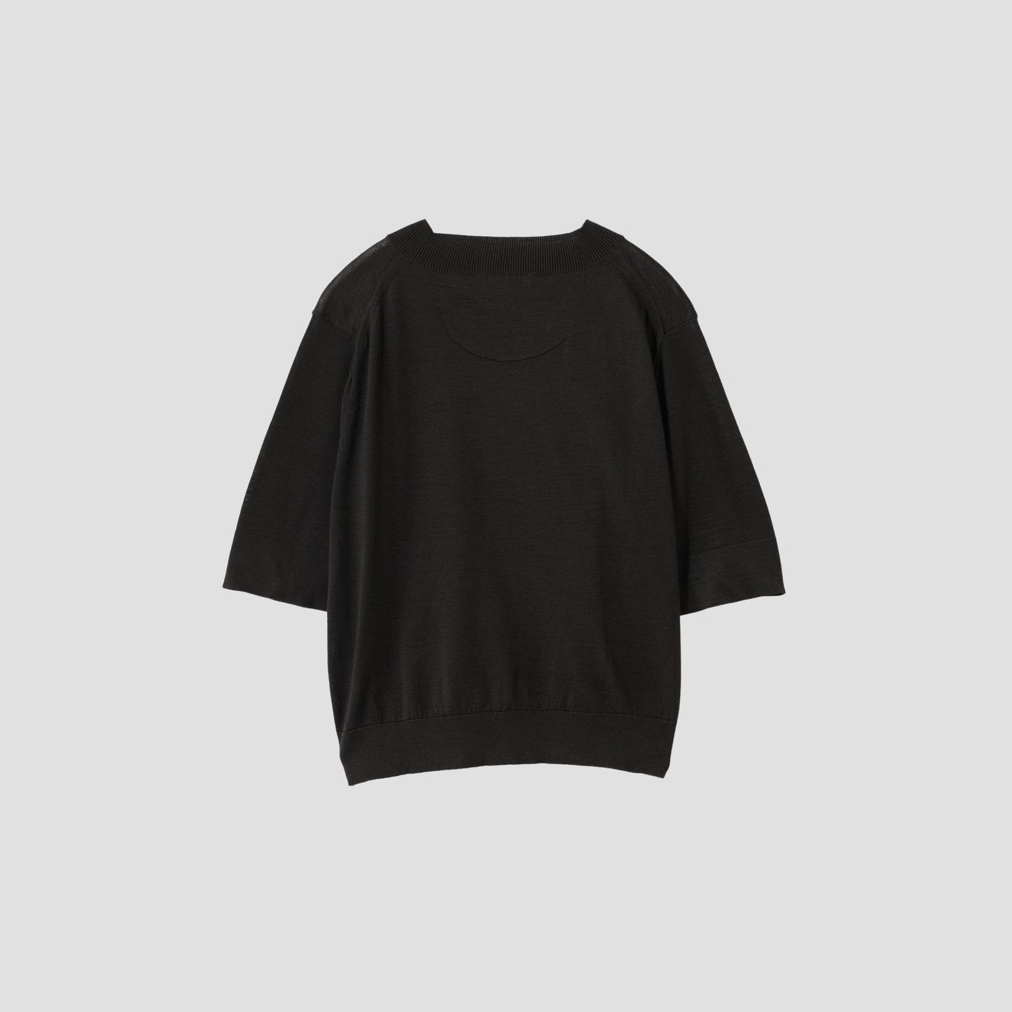 RAMIE COTTON DEEP RIB T SHIRT KNIT
