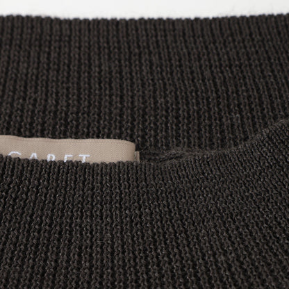 RAMIE COTTON DEEP RIB T SHIRT KNIT