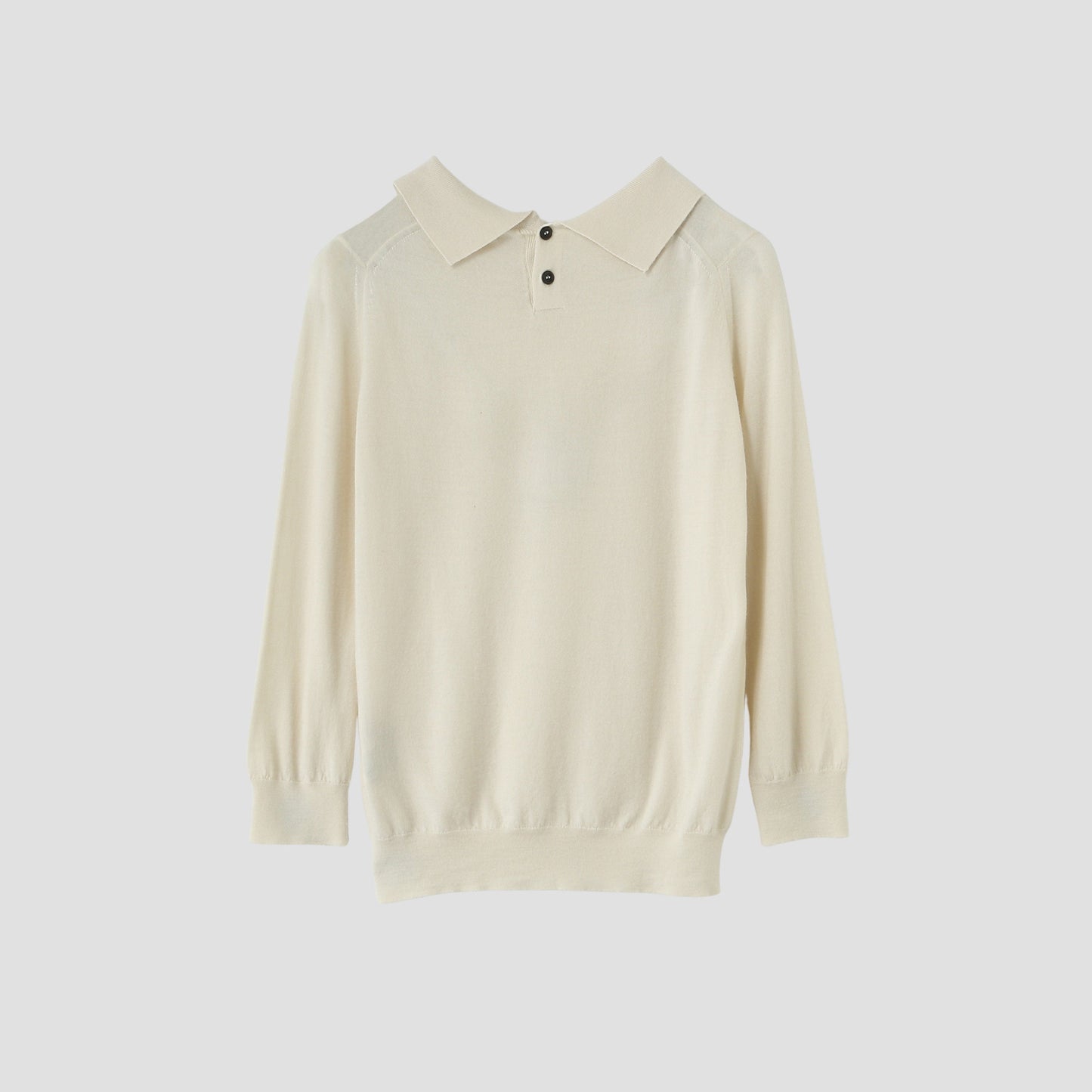FINE MERINO POLO COLLAR JUMPER KNIT