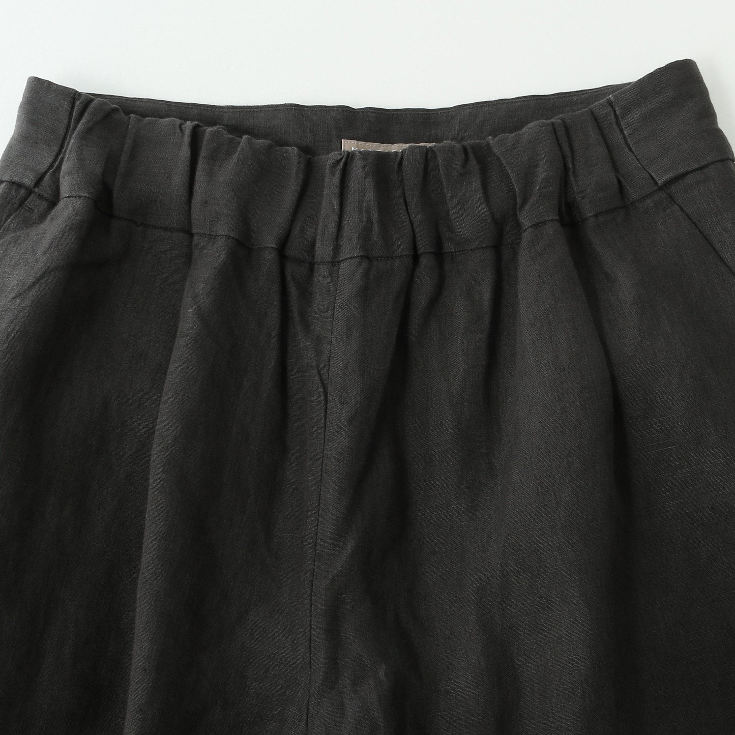 COATED LINEN PLAINWEAVE TROUSERS