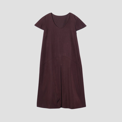 GLAZED COTTON CUPRA DRESS