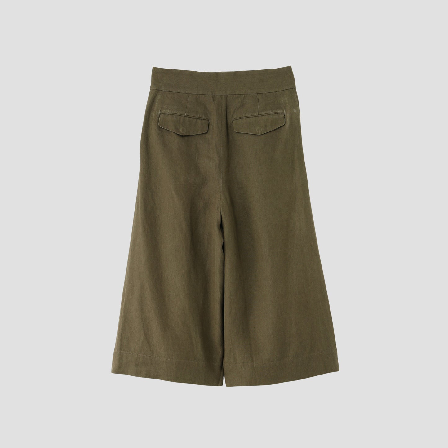 COATED LINEN PLAINWEAVE TROUSERS