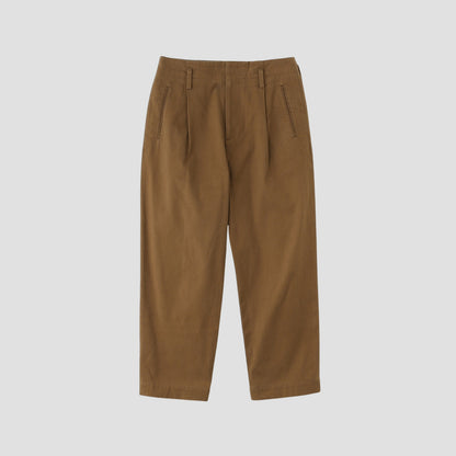 WASHED COTTON TWILL TROUSERS