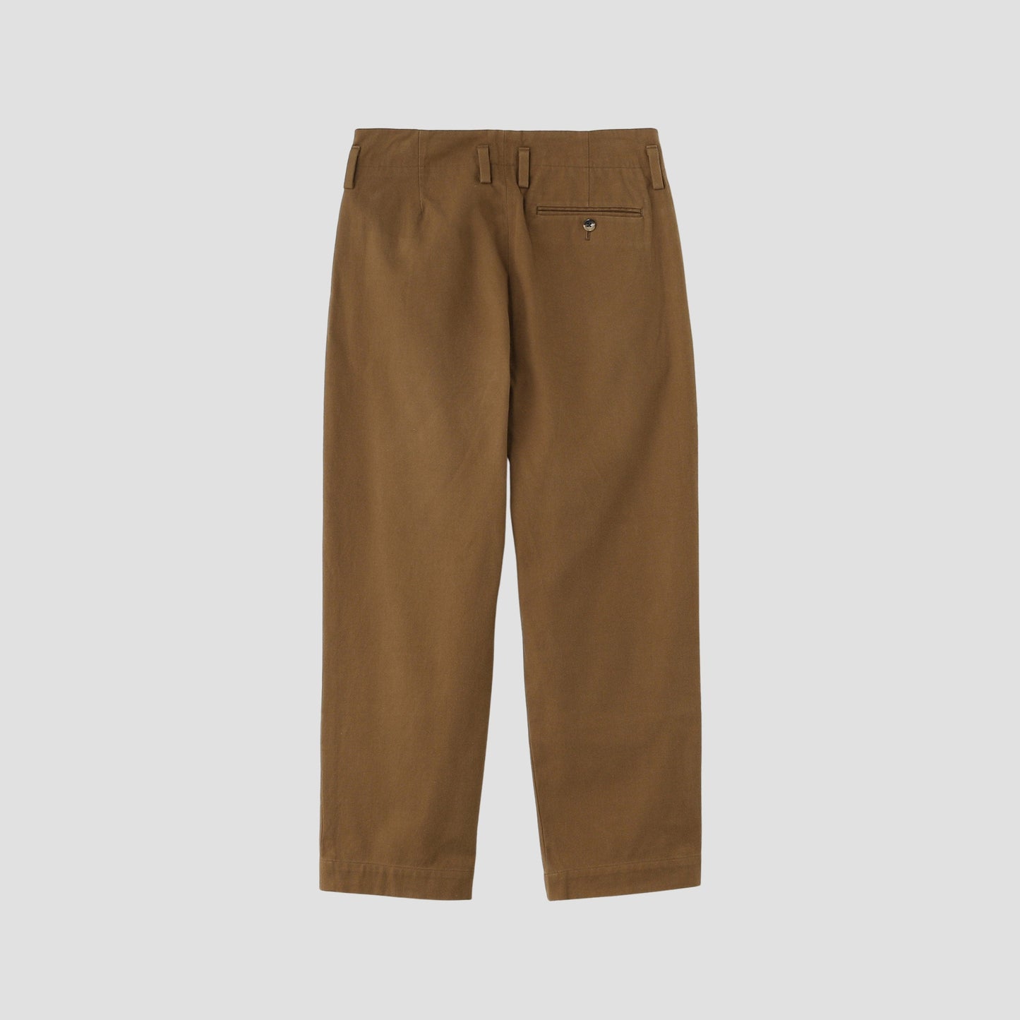WASHED COTTON TWILL TROUSERS