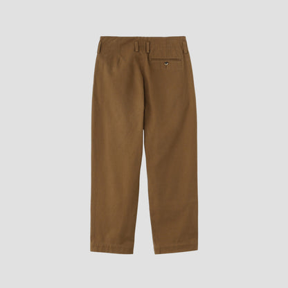 WASHED COTTON TWILL TROUSERS