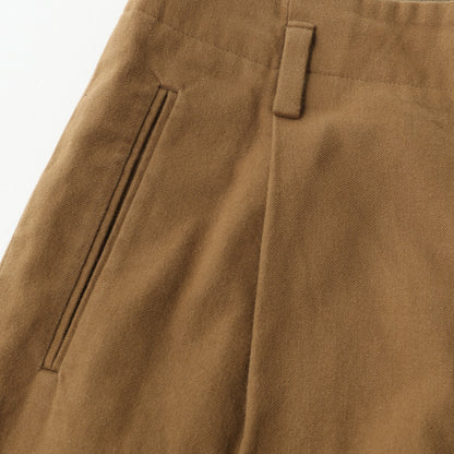 WASHED COTTON TWILL TROUSERS